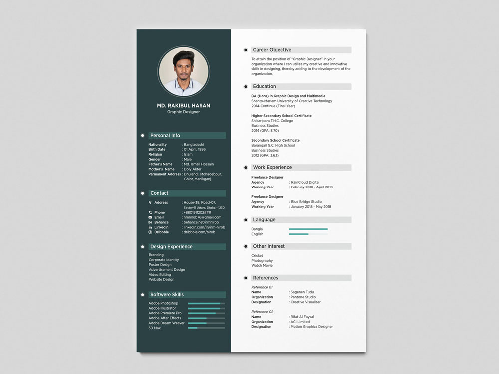 Template ... with Simple Julian Ma Clean by Design Resume Free