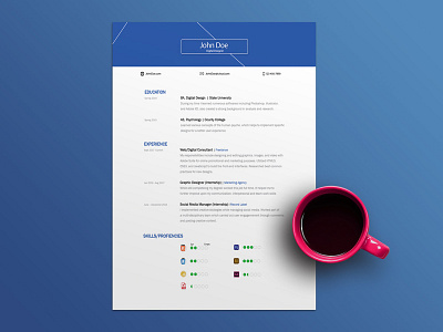 Free Resume Template Made With Adobe Illustrator