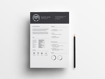 Free Infographic Resume With Simple Style Design