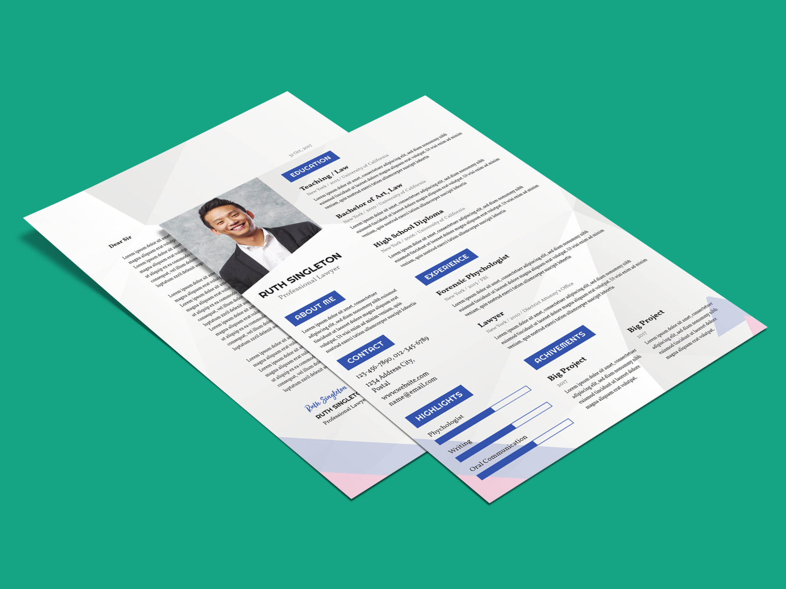 Free Resume Template for Legal Jobs by Julian Ma on Dribbble