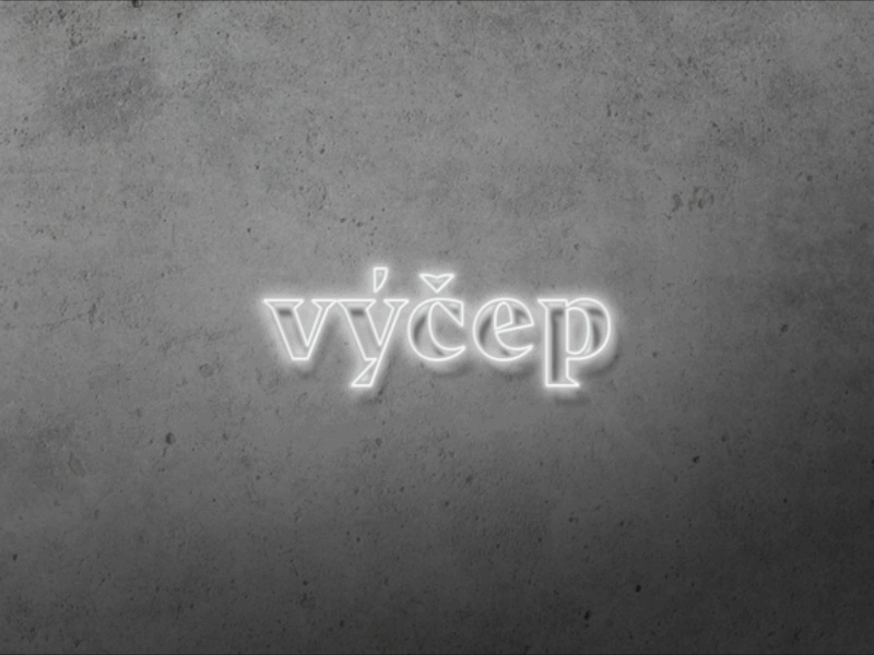 Vycep — neon sign animation construction identity logo logotype neon pub restaurant sign typography visual vycep