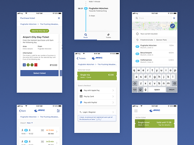 MVG Screens iterations app appdesign interaction public transportation ui userinterface ux