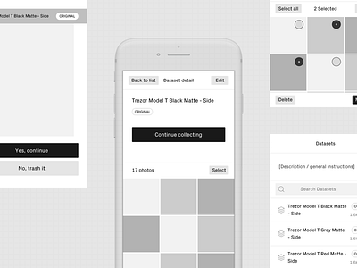 Data Collector II. app collector data design figma interaction ios ui ux wireframes