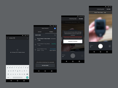 Data Collector V. android app collector darkmode data design interaction ui ux veracity