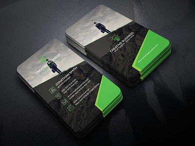 Travel Agency Business Card business card creative designer flyer graphic green landscape logo modern design official