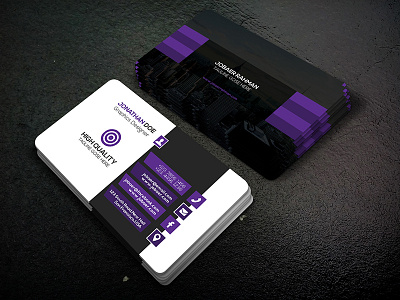 Corporate Business Card both business card creative design graphic professional side