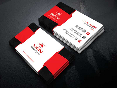 Corporate business card both business card creative design graphic professional side