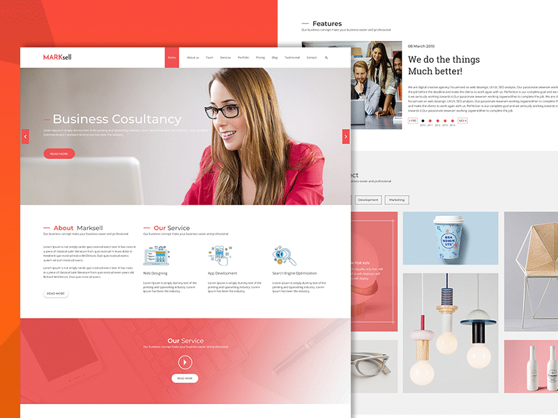 Marksell Business Template by Hamim Khan 😀 on Dribbble