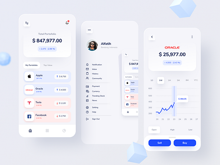 Stock Investment - Mobile App Exploration by Anjar Untoro on Dribbble