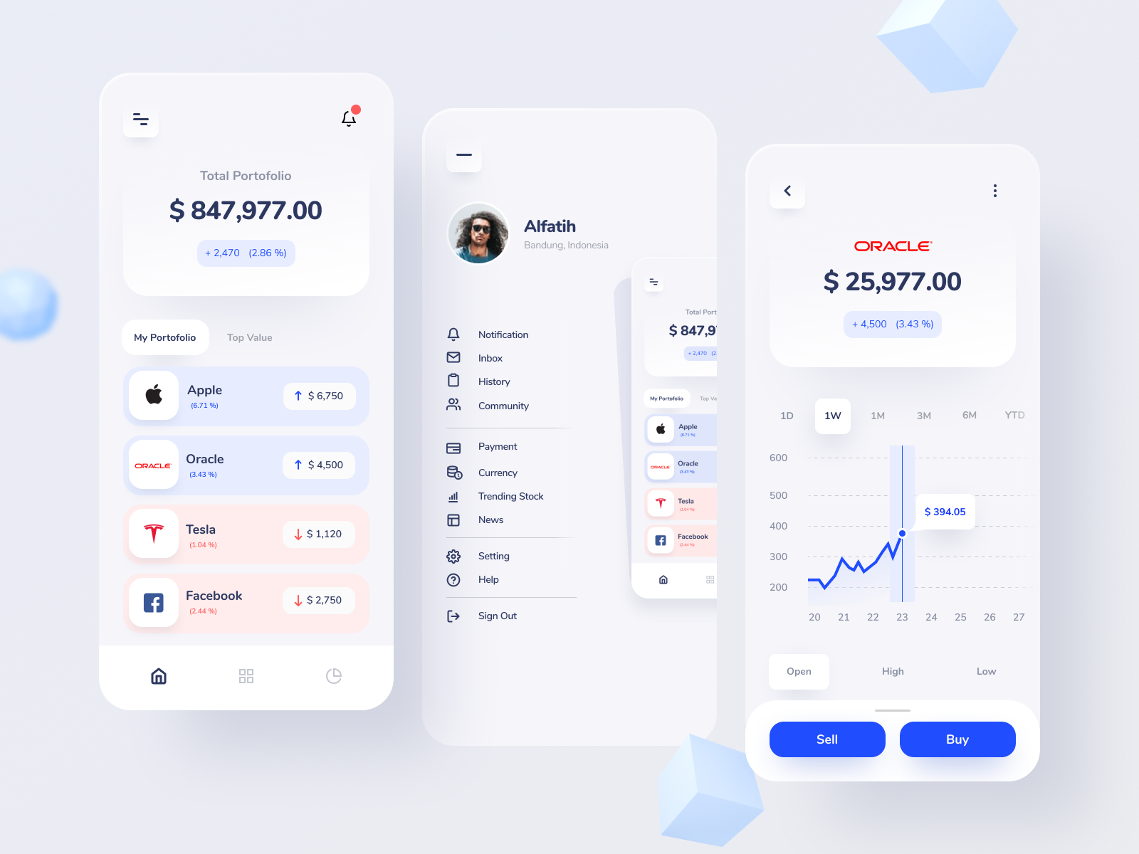 Stock Investment - Mobile App Exploration by Anjar Untoro on Dribbble