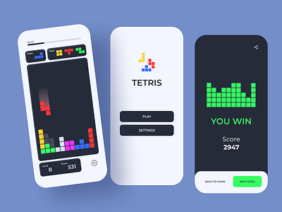 Tetris Mobile App Design Exploration by Anjar Untoro on Dribbble
