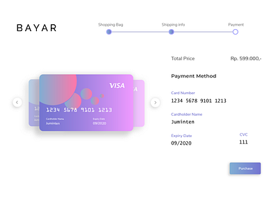 Credit Card Checkout blue checkout credit card credit card checkout credit card payment daily ui daily ui 002 dailyui dailyui 002 payment payment method purchase purple ui uidesign ux uxdesign web web design webdesign