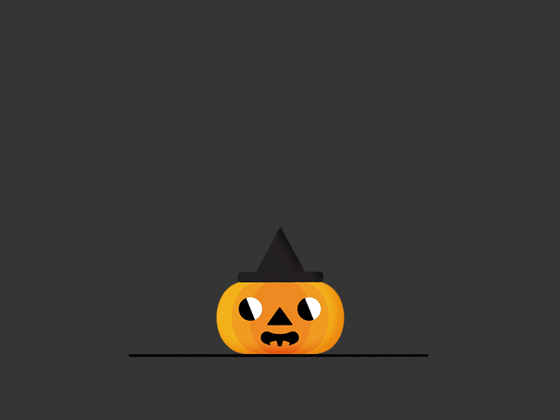 Surprise Witch animation boo candy character animation character design gif happy illustration jack o lantern jump looping motion party pumpkin suprise sweets witch