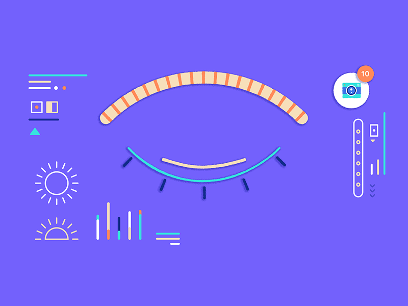 The Trip ui instagram camera eye gif looping illustration animation
