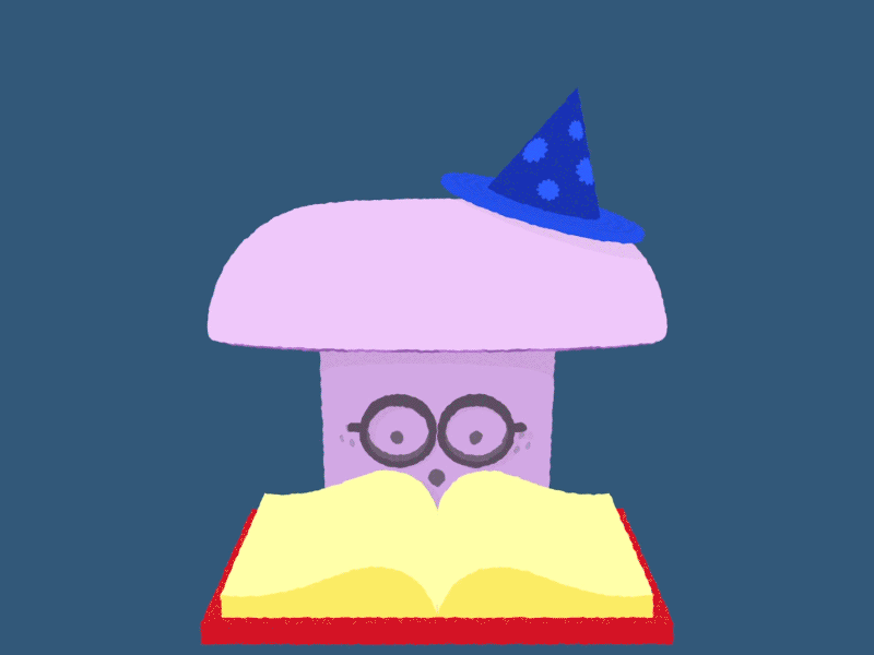 Pumpkins are Overrated - Magic Mushroom wizard mushroom halloween gif looping illustration animation