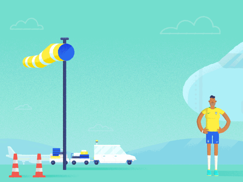 Neymar ✈️⚽️🏆 animation character fifa football football skills illustration looping gif neymar russia2018 sports worldcup