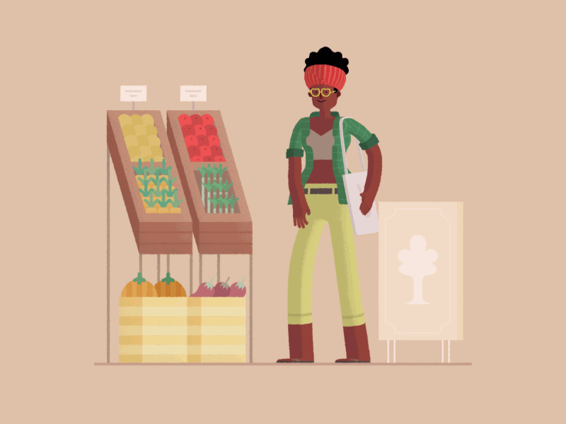 Stayin' Fresh! 🍎✌️😜 animation apple eat local farmers market groceries local business looping gif market motion shopping veg