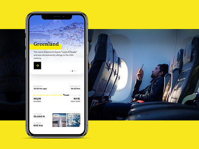 In-flight Experience app card chat concept dailyui design invite ios minimal travel ui ux