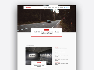 Online Tech News Magazine app dailyui design flat magazine minimal news app publisher ui ux web
