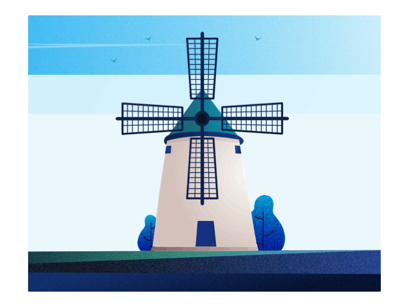 Windmill Exploration app concept dailyui design flat illustration interface ios minimal mobile ui ux vector web