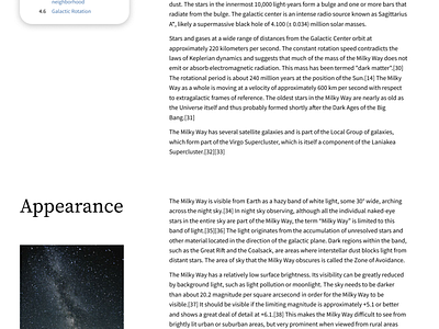 Wikipedia Article Redesign - Body article design redesign ui ui design uidesign web