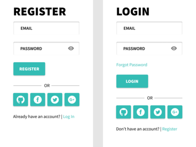 Simple Sign Up and Login Form design form practice ui web