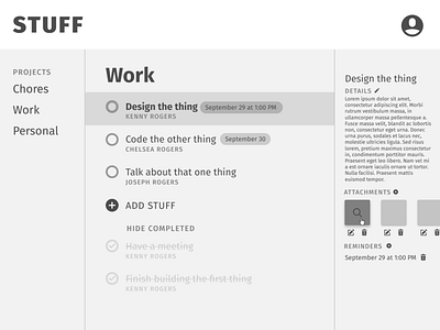 Task Mangement Wireframe design grayscale learnuidesign practice ui ui design ux web wireframe