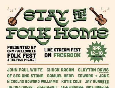 Stay the Folk Home Poster brand identity brand identity design branding comedy poster design illustration lettering logo poster typography