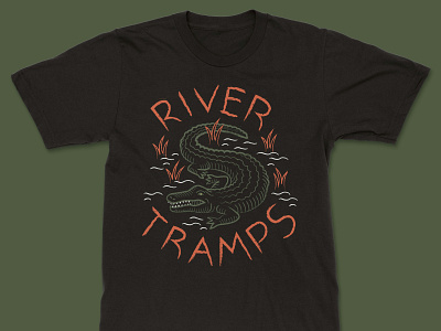 River Tramps Merch brand identity design branding design illustration music design shirt design typography