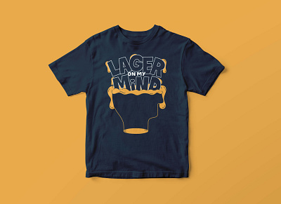 Lager on my Mind shirt design brand identity design branding design illustration poster shirt shirt design vector