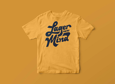 Lager on my Mind design 2 brand identity design branding design graphic design illustration logo poster shirt typography