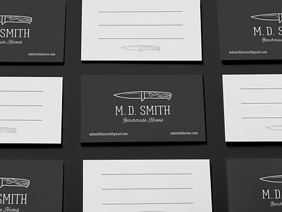 M. D. Smith Benchmade Knives brand identity brand identity design branding busines card business cards design logo