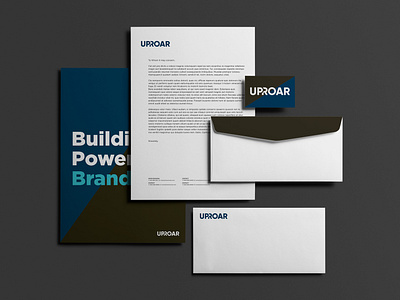 Uproar Stationery archive brand identity brand identity design branding busines card business cards color design editorial letterhead logo logo design poster stationery typography vector