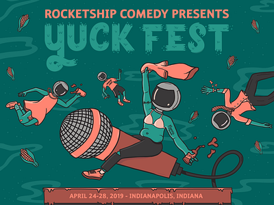Top of Yuck Fest poster comedy comedy poster design illustration indiana lettering poster
