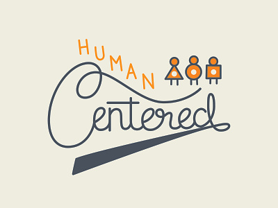 Human Centered Design archive brand identity design branding design hand lettering human centered design illustration lettering old work typography vector