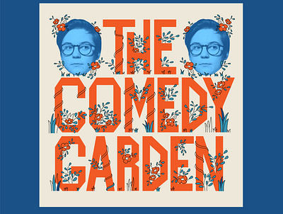 The Comedy Garden Poster comedy poster design illustration lettering poster typography