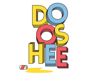 Doosheee branding colours graphic icon illustration t shirt tee tshirt type typography