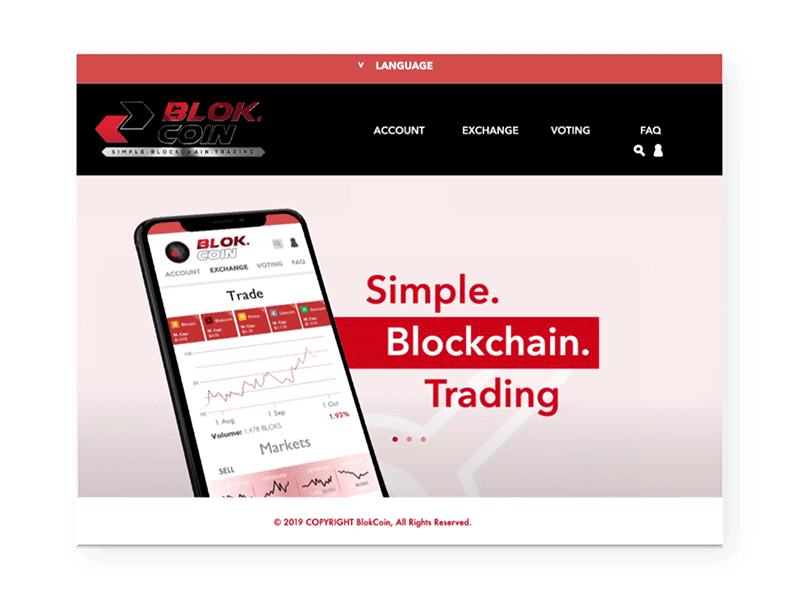 BlokCoin Trading Site Walkthrough Presentation animation branding cryptocurrency cryptocurrency app cryptoexchange development gui logo smooth ui ui design ux