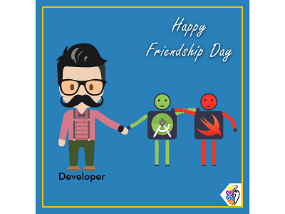 Developer's Friendship Day friendship day graphics illustration illustrator photoshop vector
