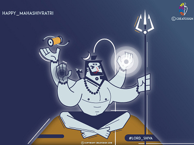 Happy Maha ShivRatri - CreatOsign creative graphic design hindu god illustration shiva