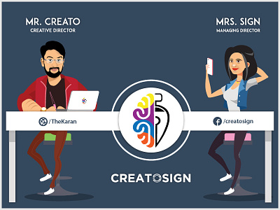 Mr. Creato & Mrs. Sign - Characters of CreatOsign characters creative graphic design illustration