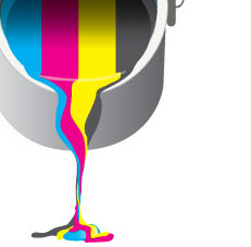 Yummy paint cmyk color icon paint