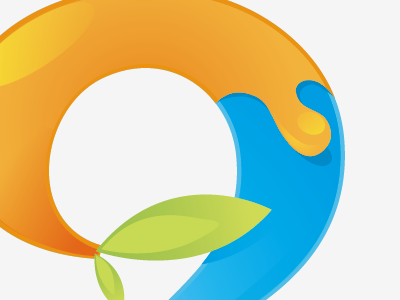 Logo Design blue color logo orange
