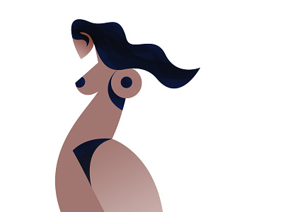 wave anatomy body design female girl illustration naked nude nudeart women