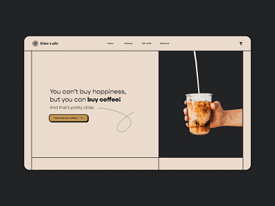 Coffee Shop coffee coffeeshop drink icecoffee minimal ui webdesign
