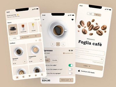 Delivery coffee application