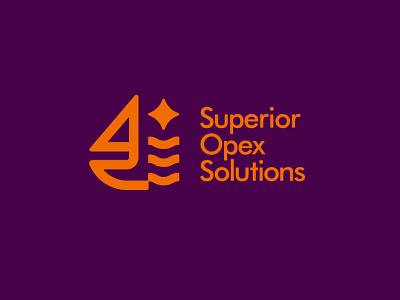 Superior Opex Solutions boat captain cosultancy design graphicdesign illustration illustrator logo logodesign logoinspiration minimalist modern north star sail ship star vector water wave