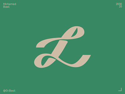 L script experimenting branding company corporate design graphicdesign logo logodesign logoinspiration minimalist monogram logo script script font script lettering vector