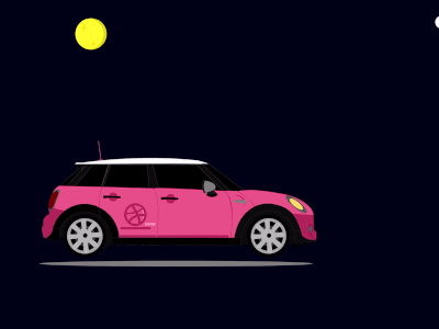 Dribbble's Mini Cooper car mini cooper morris pink
