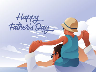 Happy Father's Day book cover design book covers design fatherday fatherdays greeting greeting card illustration